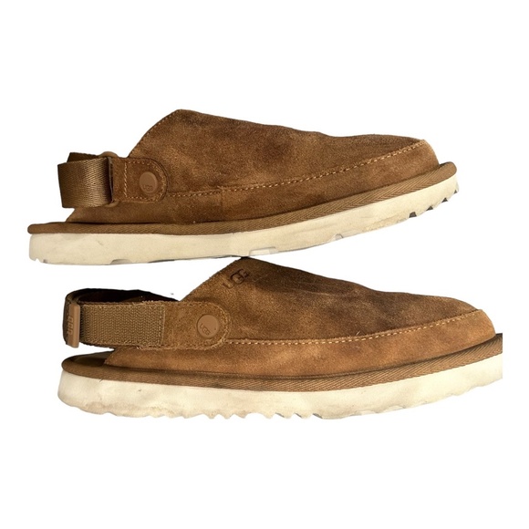 UGG Goldenstar Suede Clogs in Chestnut Brown Size 6 kid’s - Picture 9 of 12